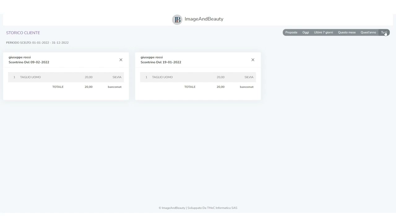 Come consultare lo storico di un cliente
